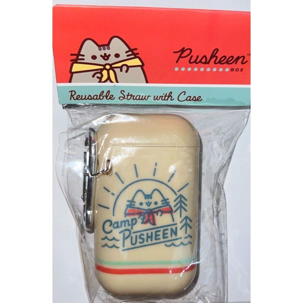 Camp Pusheen Reusable Straw with Carrying Case  From Pusheen Box 2020 Summer